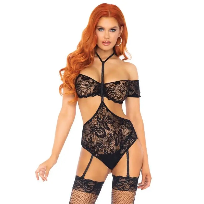 Leg avenue - set dos piezas top & teddy s/m - S/M