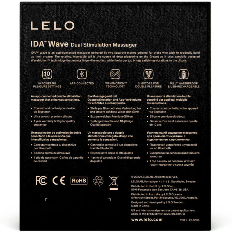Lelo - ida wave masajeador parejas negro