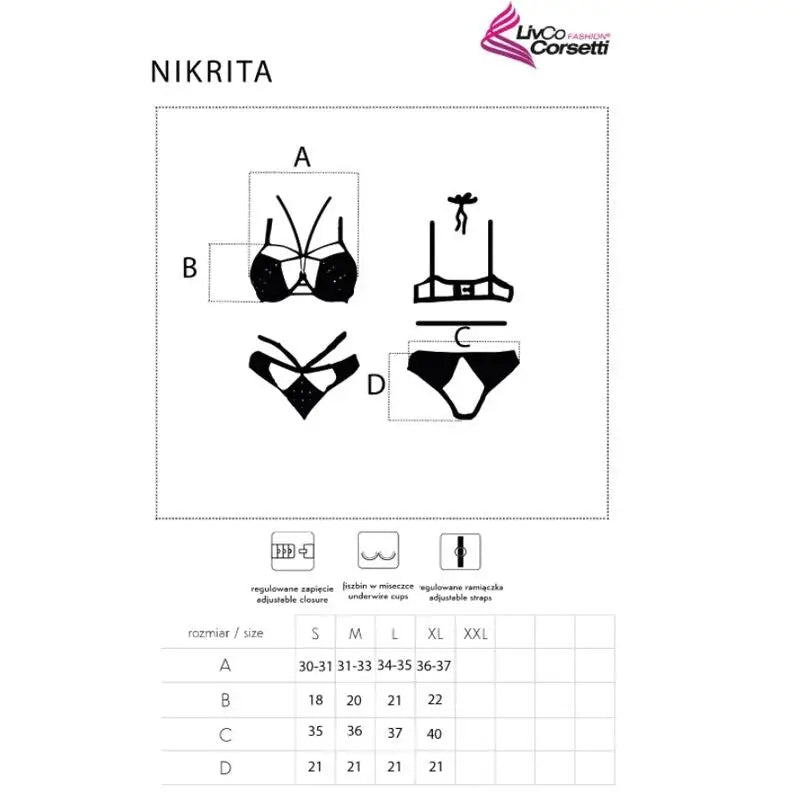 Livco corsetti fashion - nikrita lc 90674 sujetador + M
