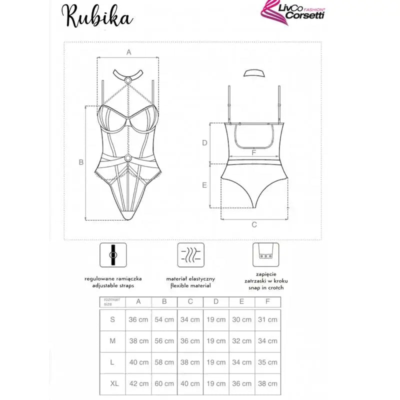 Livco corsetti fashion - rubika lc xg079 body - M