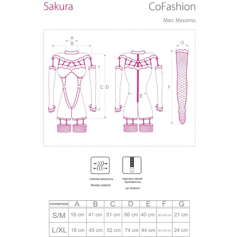 Livco corsetti fashion - sakura cf 90357 mono + guantes