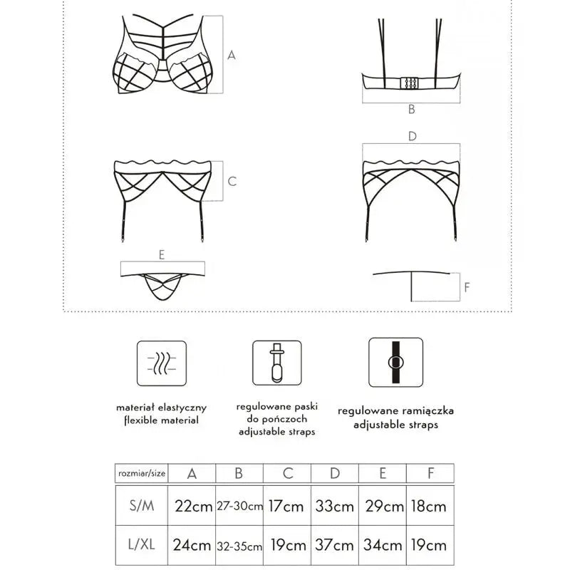 Livco corsetti fashion - soledad lc 20217 sujetador + panty - L/XL