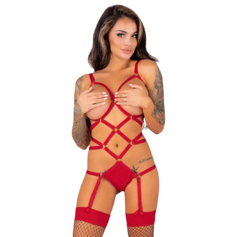 Livco corsetti fashion - thiara lc 20213 set body + medias - S/M