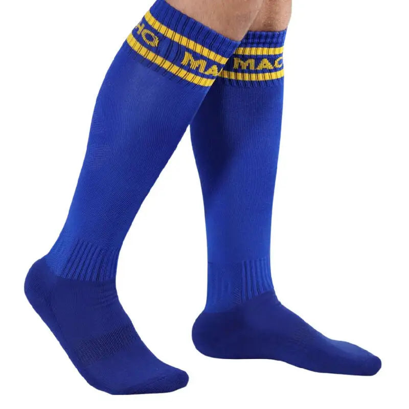 Macho - calcetines largos talla única rojo - ONE SIZE / AZUL