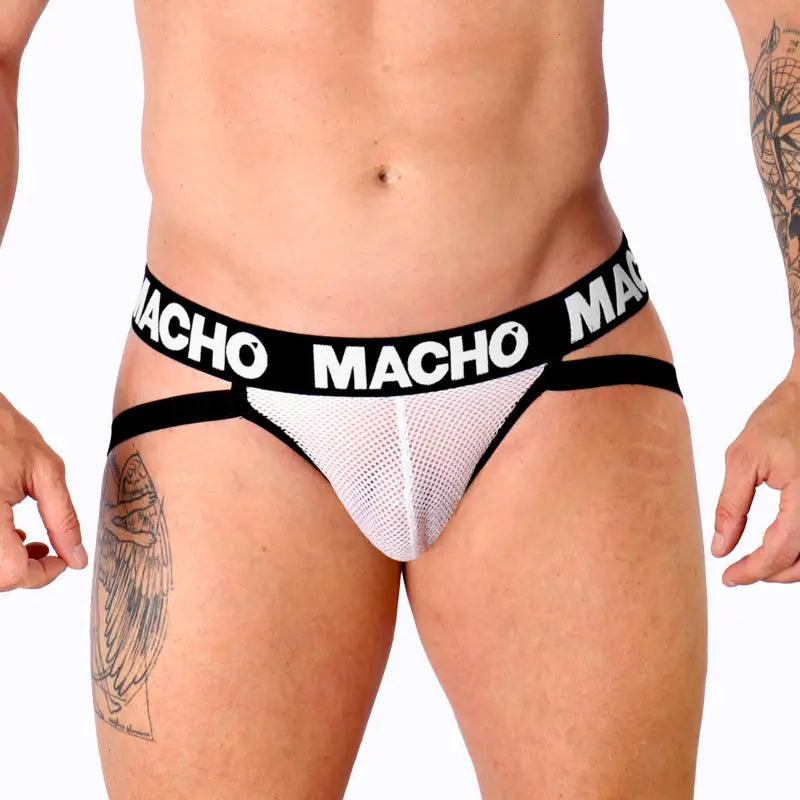 Macho - mx26x1 jock rejilla blanco s - M