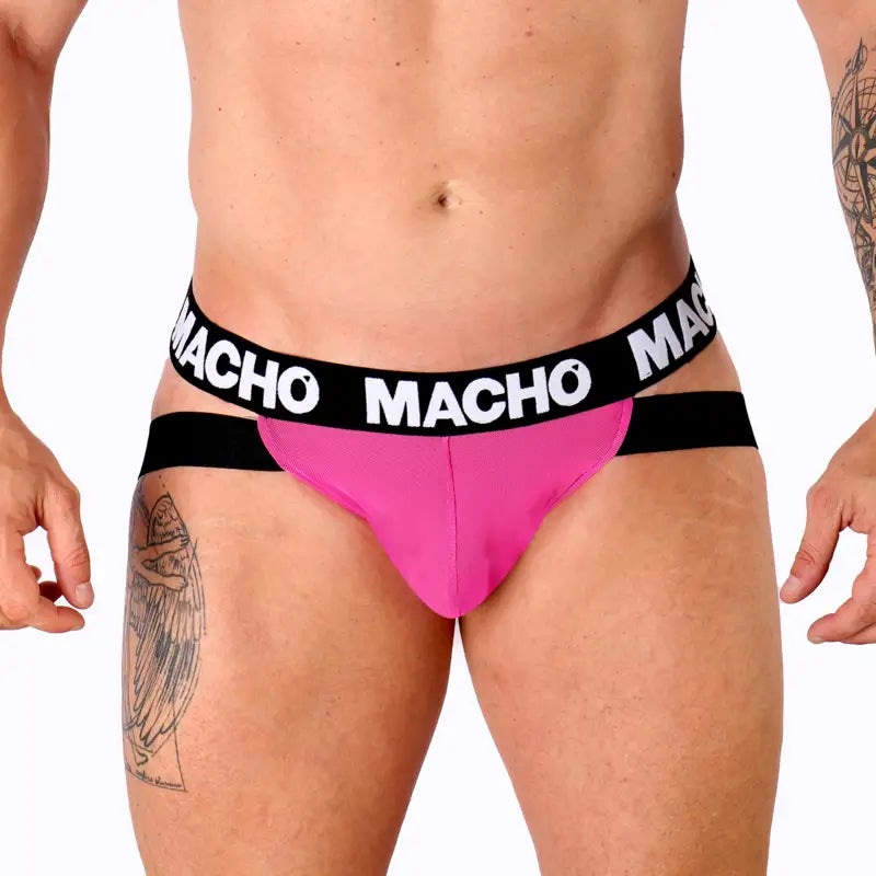 Macho - mx28fa jock amarillo s - XL / ROSA NEON