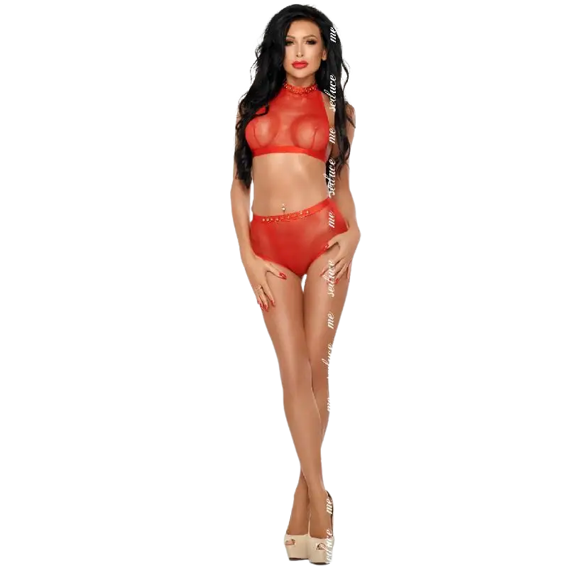 Me-seduce - mona set rojo s/m - XXL/XXXL