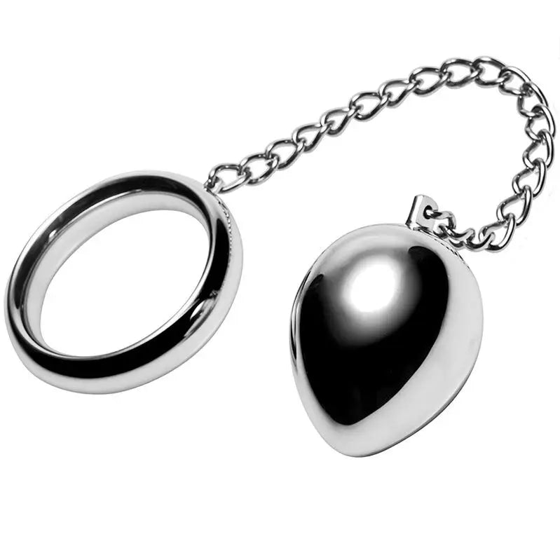 Metal hard - cock ring 40mm + cadena con bola metal