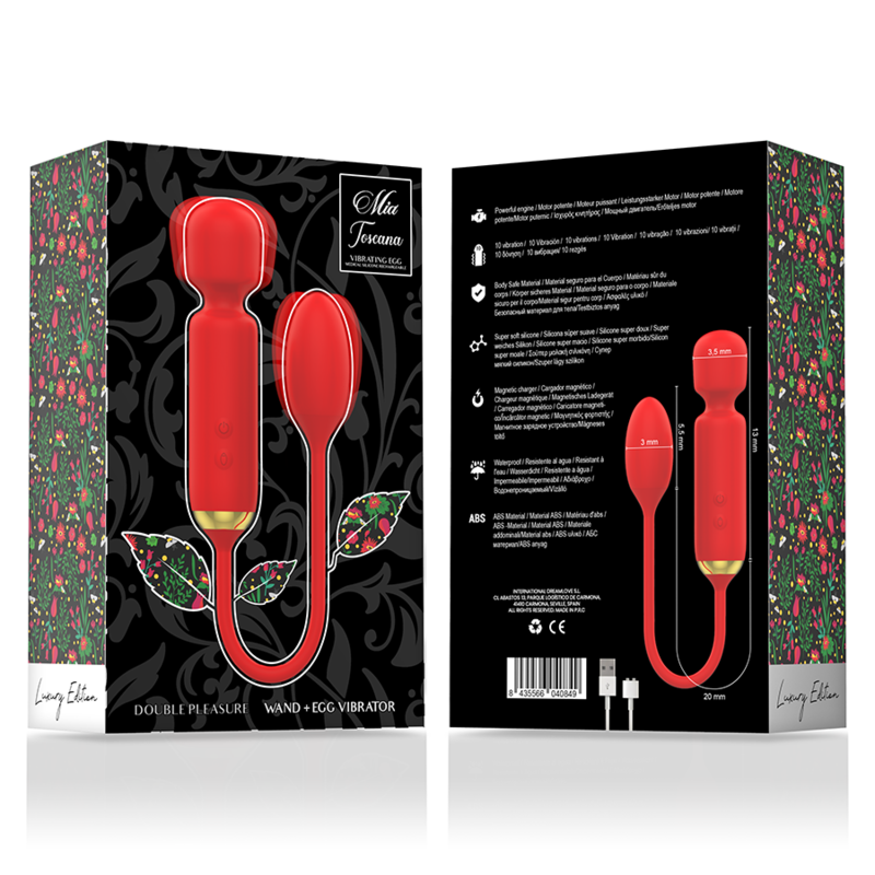 Mia - toscana double pleasure wand + huevo vibrador