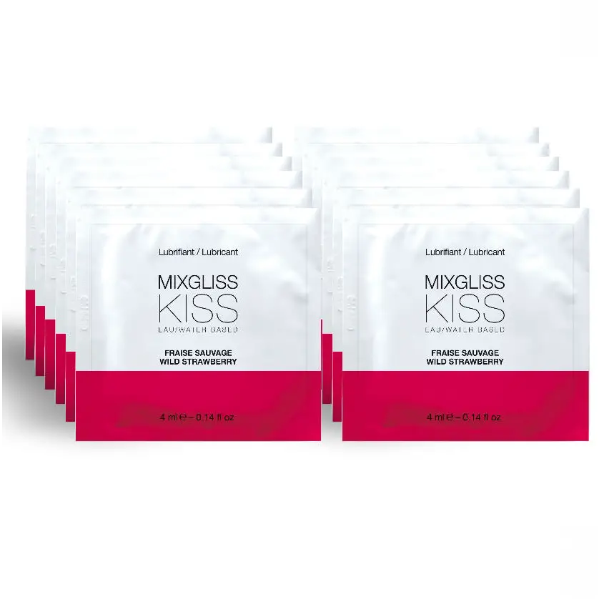 Mixgliss - lubricante base agua sabor a fresa 12 monodosis