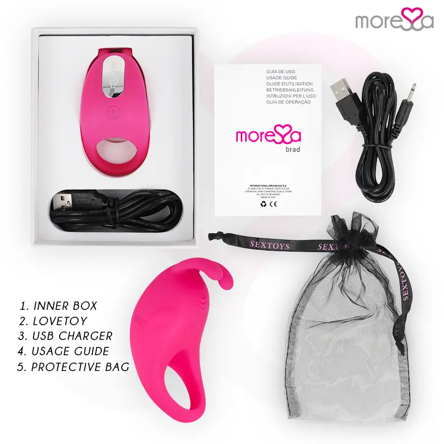 Moressa - brad premium silicone recargable rosa