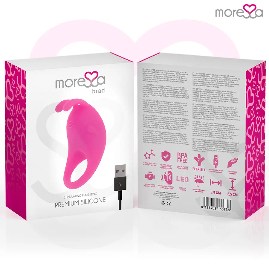 Moressa - brad premium silicone recargable rosa