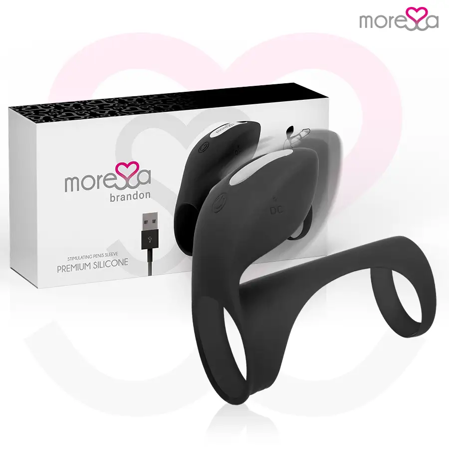 Moressa - brandon potente anillo vibrador con funda