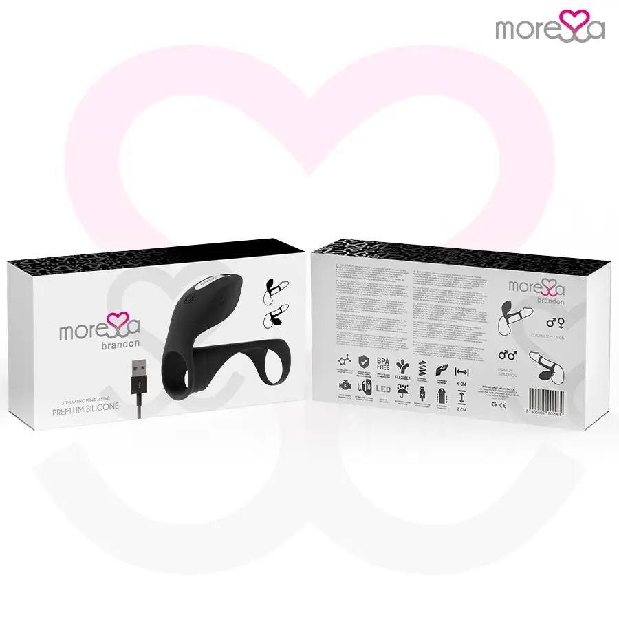 Moressa - brandon potente anillo vibrador con funda