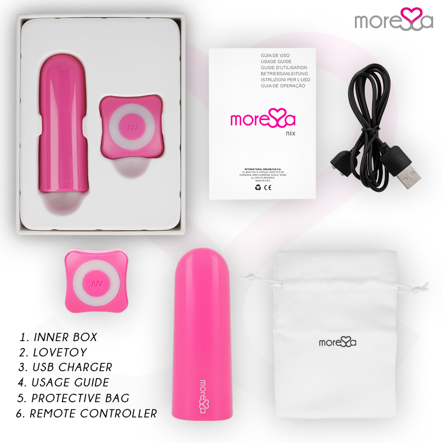 Moressa - nix potente vibrador multi juegos control remoto