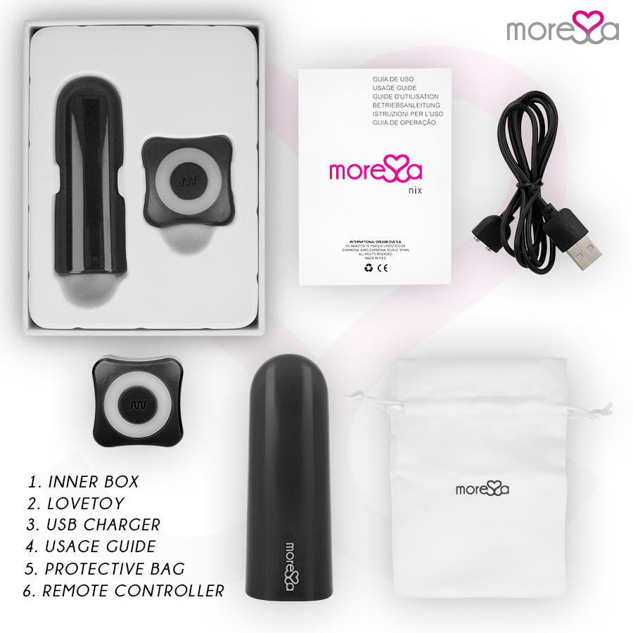 Moressa - nix potente vibrador multi juegos control remoto