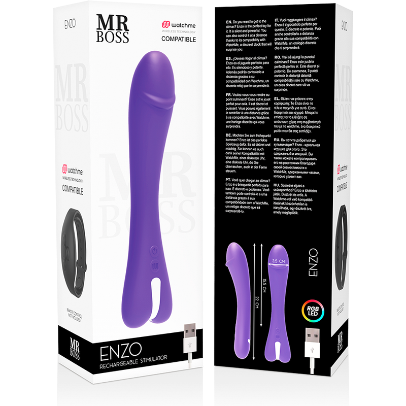 Mr boss - enzo vibrador compatible con watchme wireless