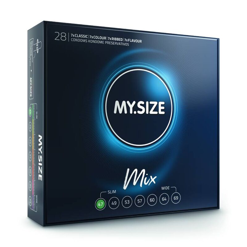 My size - mix preservativos 47 mm 28 unidades