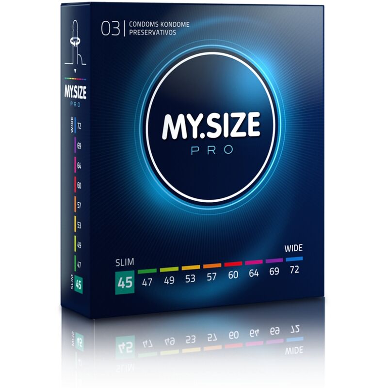 My size - pro preservativos 45 mm 3 unidades