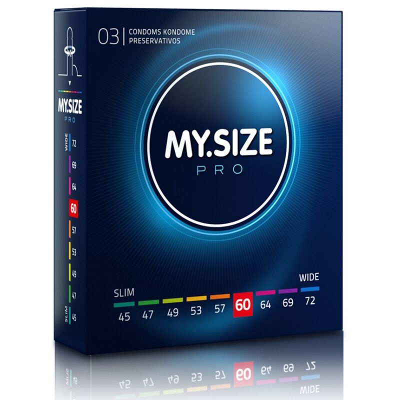 My size - pro preservativos 60 mm 3 unidades