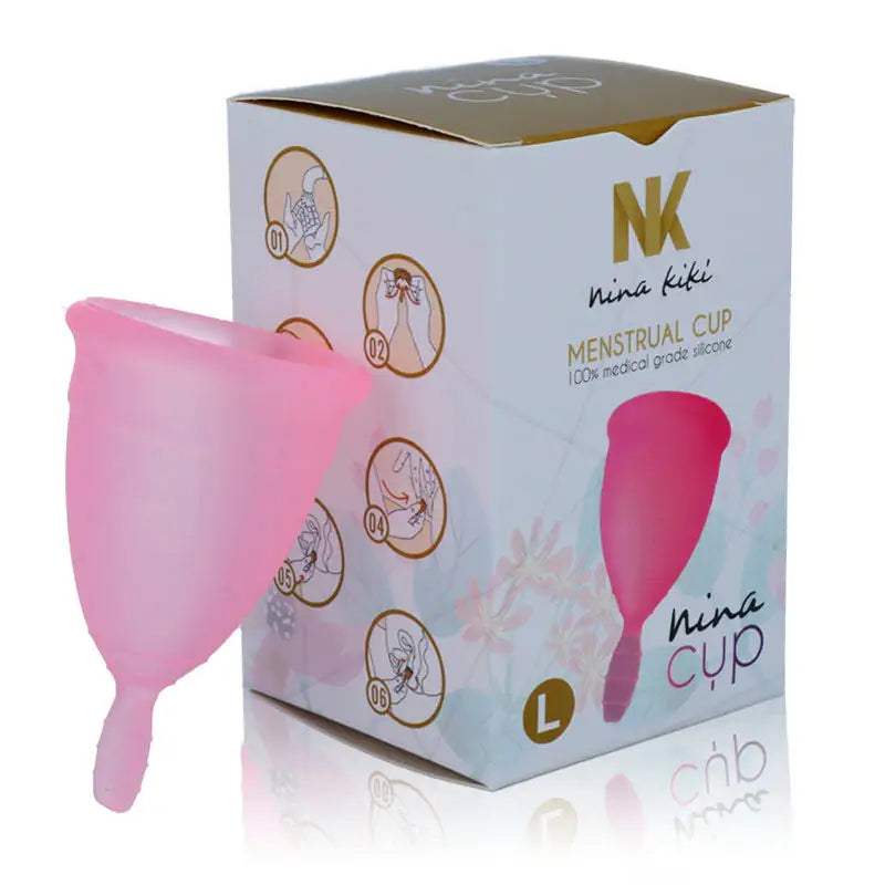 Nina kikí - copa menstrual rosa - talla l
