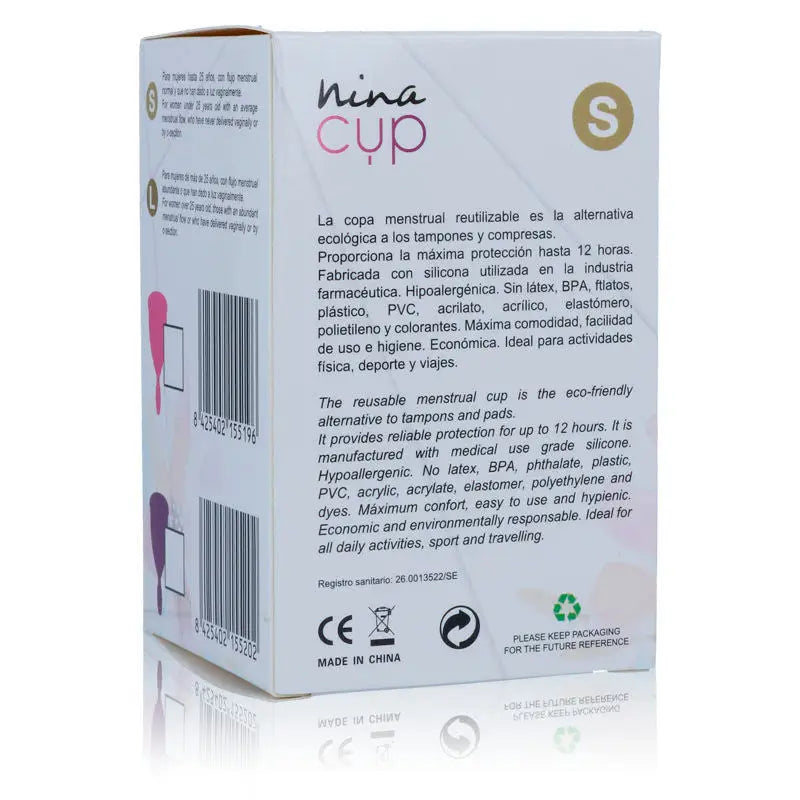 Nina kikí - copa menstrual rosa - talla s