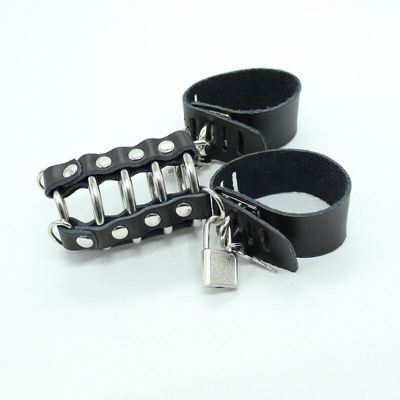Ohmama fetish - jaula pene con anillas metalicas y correas