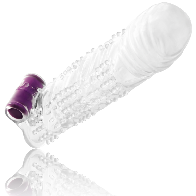 Ohmama - funda pene texturada con bala vibradora
