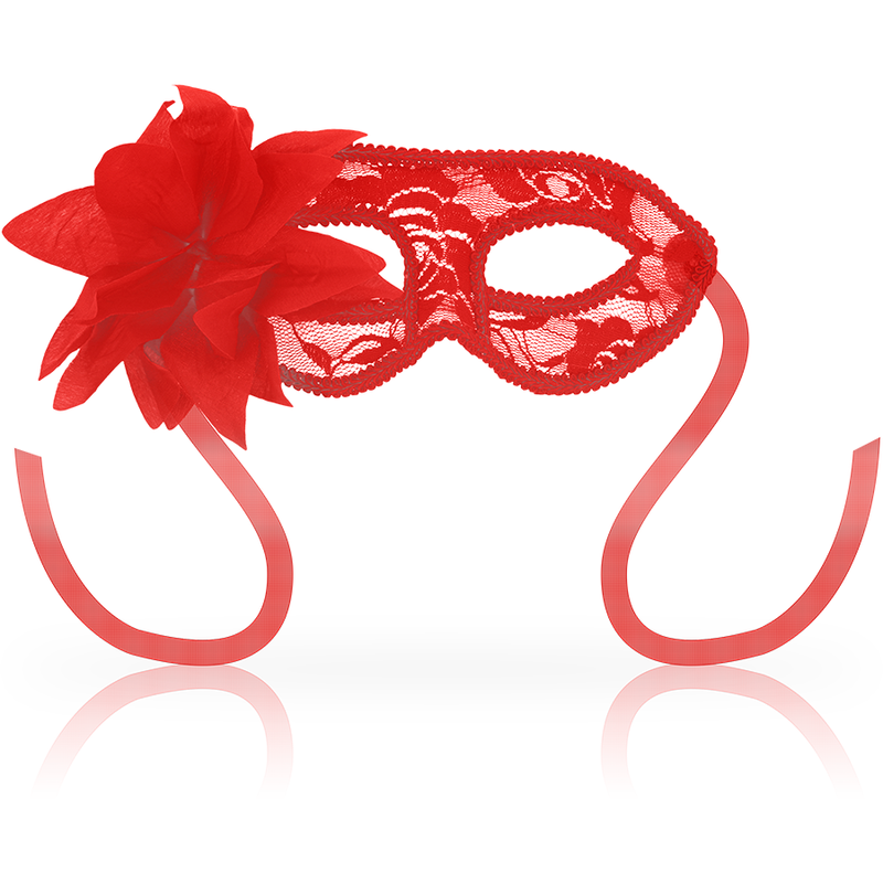 Ohmama - masks antifaz con encajes y flor rojo