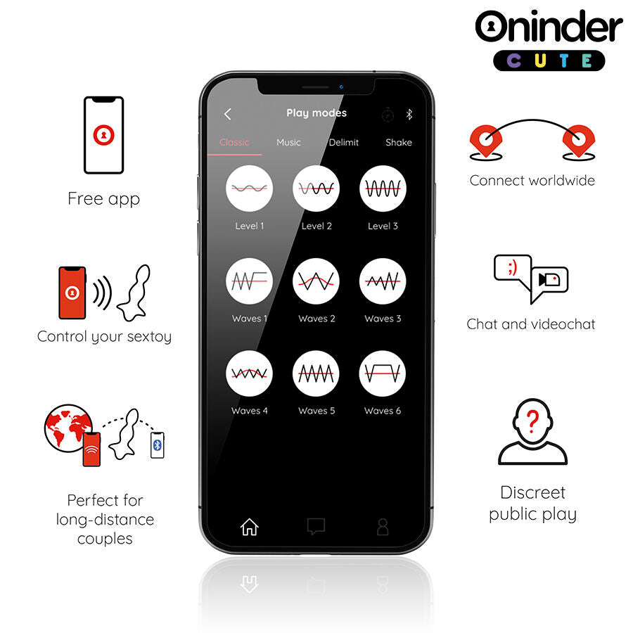 Oninder cute - love butt vibrador plug anal dilatador - app