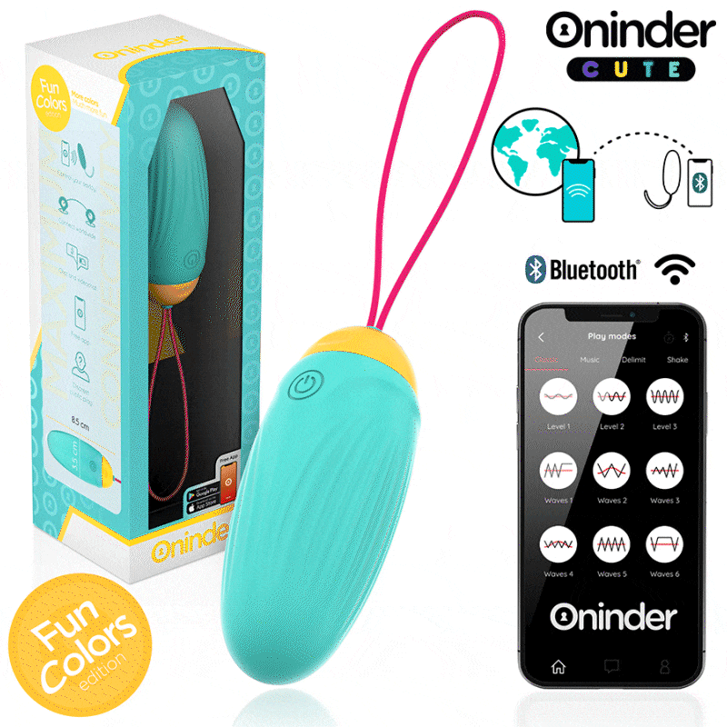 Oninder cute - love pleasure huevo vibro-gemas rotadoras