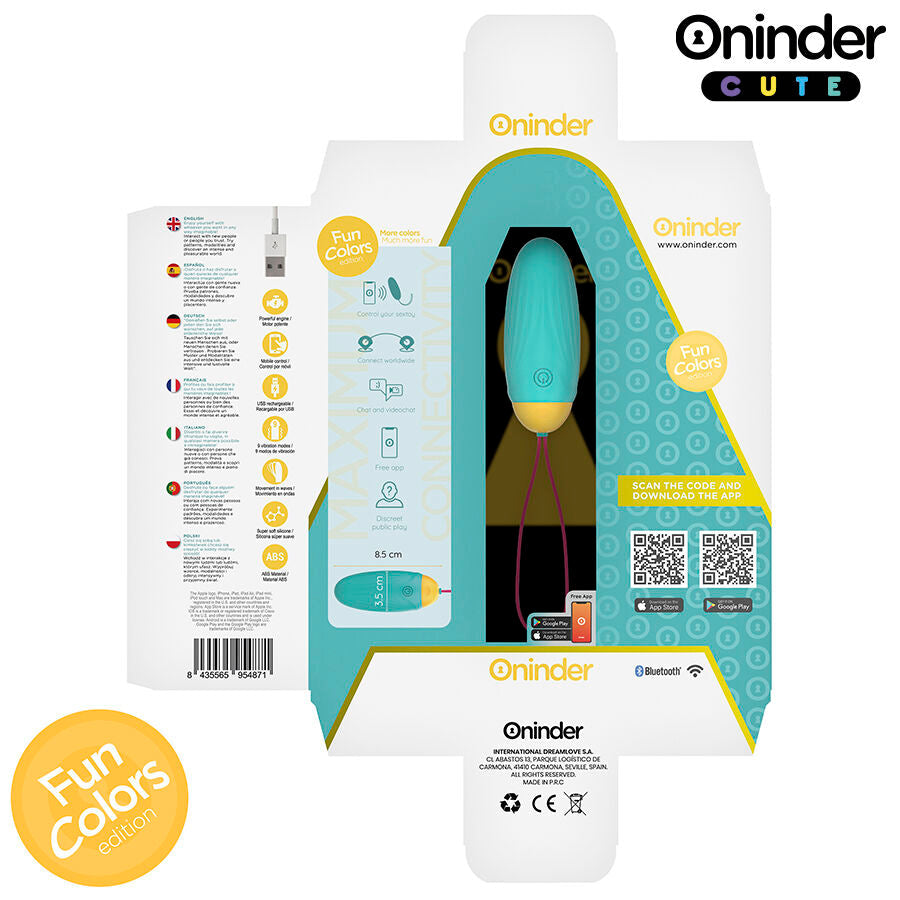 Oninder cute - love pleasure huevo vibro-gemas rotadoras