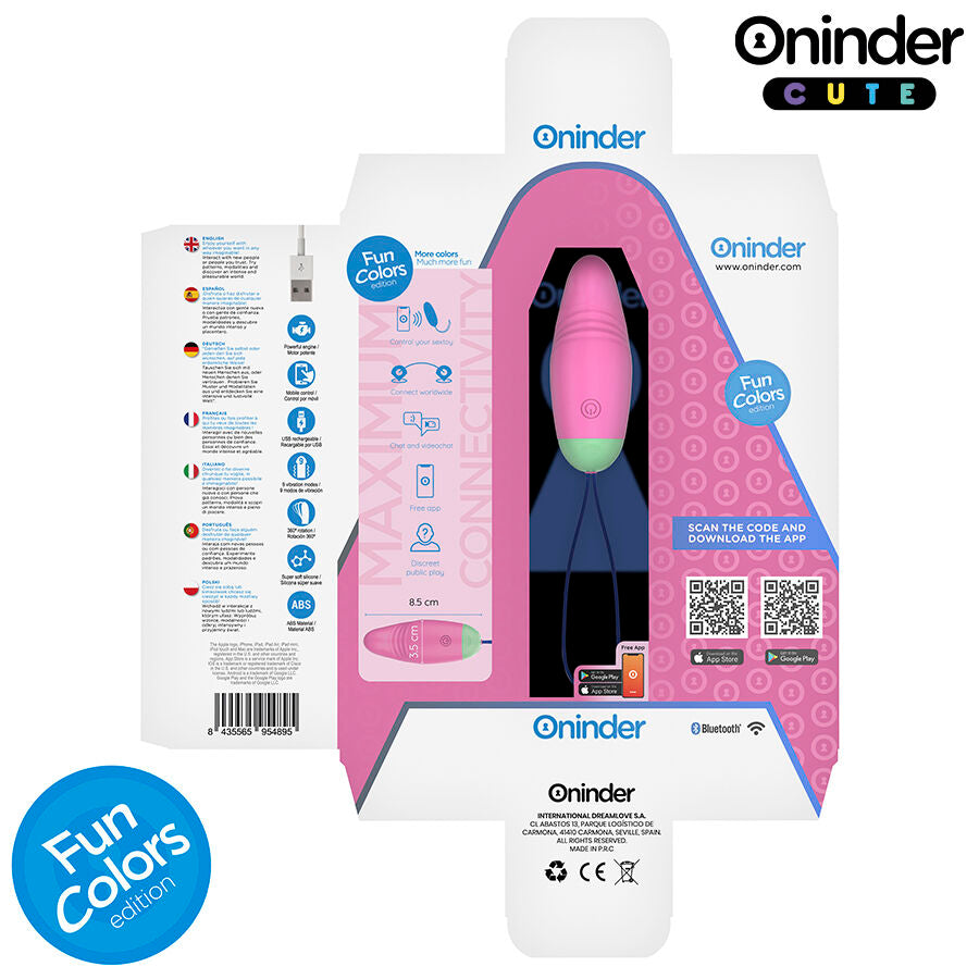 Oninder cute - love pleasure huevo vibro-rotador 360