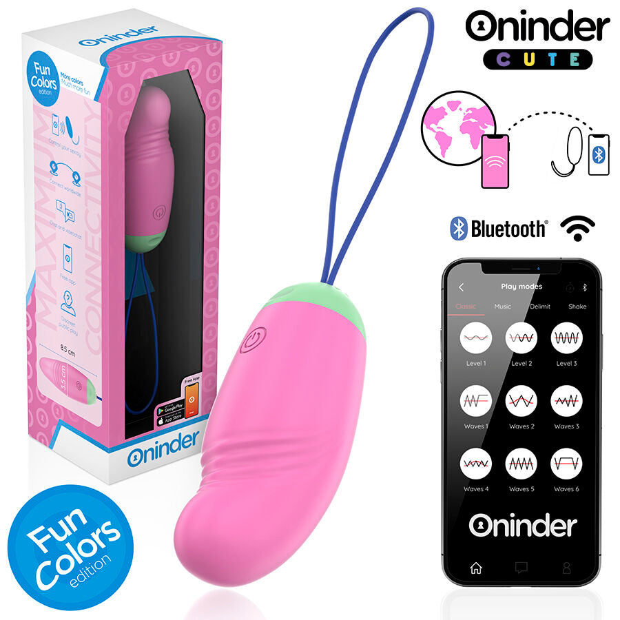 Oninder cute - love pleasure huevo vibro-rotador 360