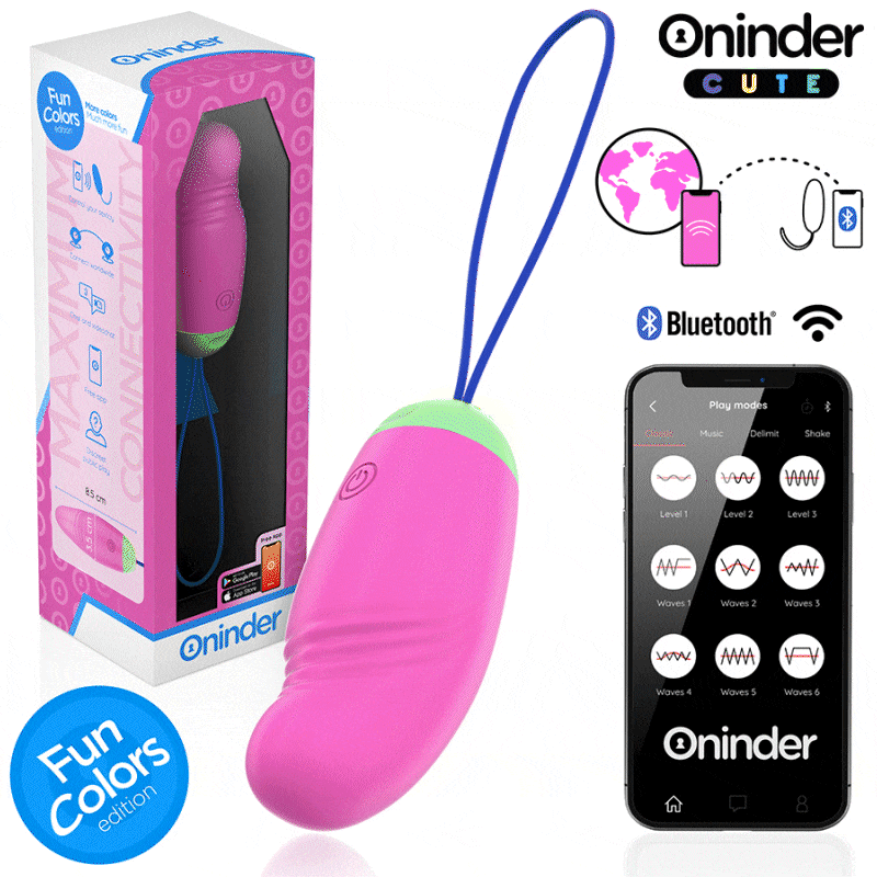 Oninder cute - love pleasure huevo vibro-rotador 360