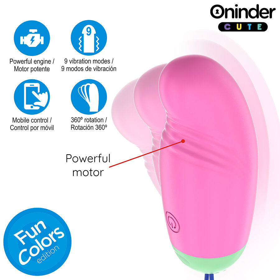 Oninder cute - love pleasure huevo vibro-rotador 360
