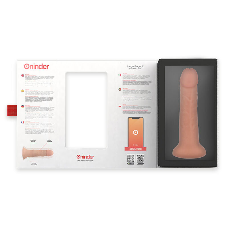 Oninder - large bogotá dildo vibrador 9 velocidades natural