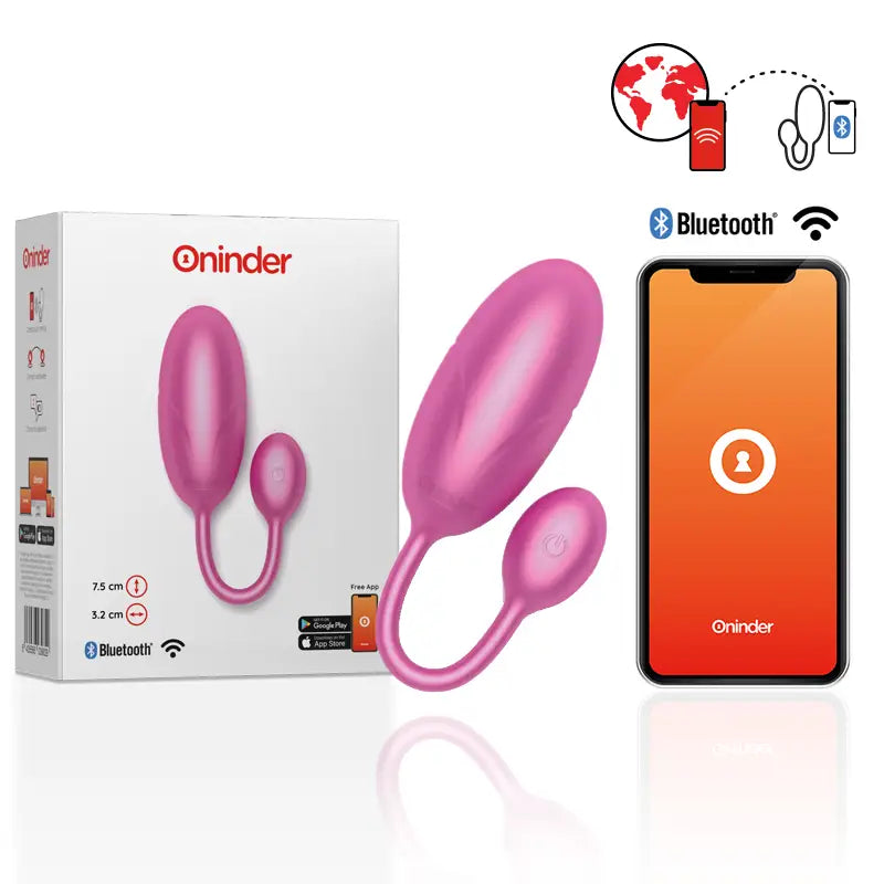 Oninder - tokyo huevo vibrador rosa 7.5 x 3.2 cm - app - — / ROSA