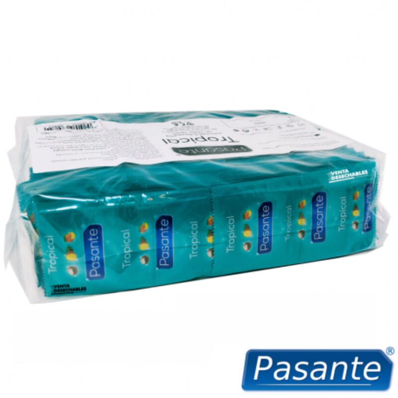 Pasante - preservativos sabores tropical bolsa 144 unidades