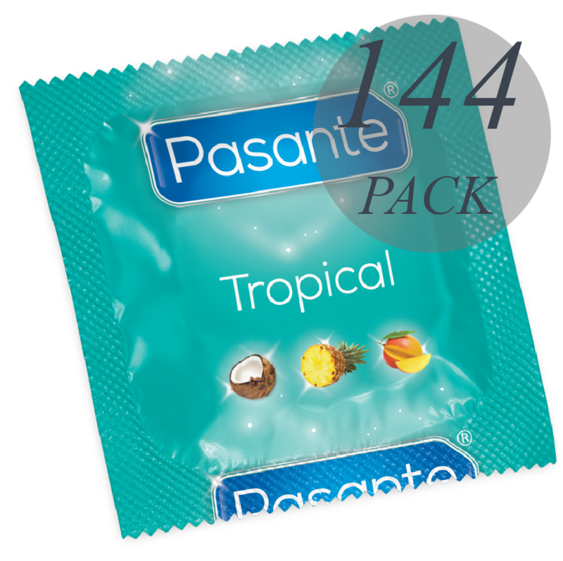 Pasante - preservativos sabores tropical bolsa 144 unidades