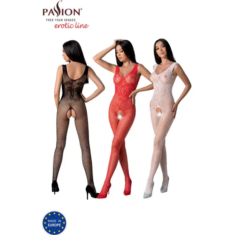 Passion - bs098 bodystocking negro talla única - — / NEGRO