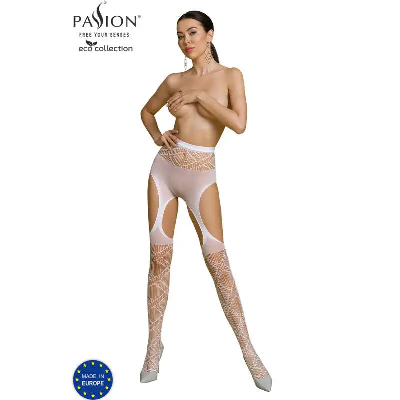Passion - eco collection bodystocking eco s005 blanco - — / BLANCO