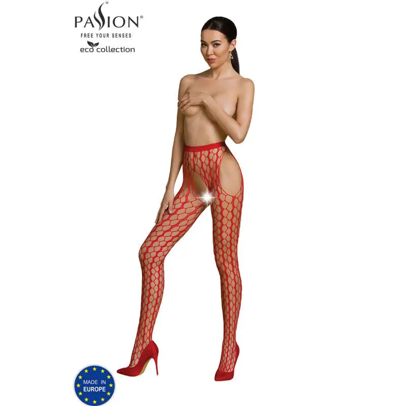 Passion - eco collection bodystocking eco s007 rojo - — / ROJO