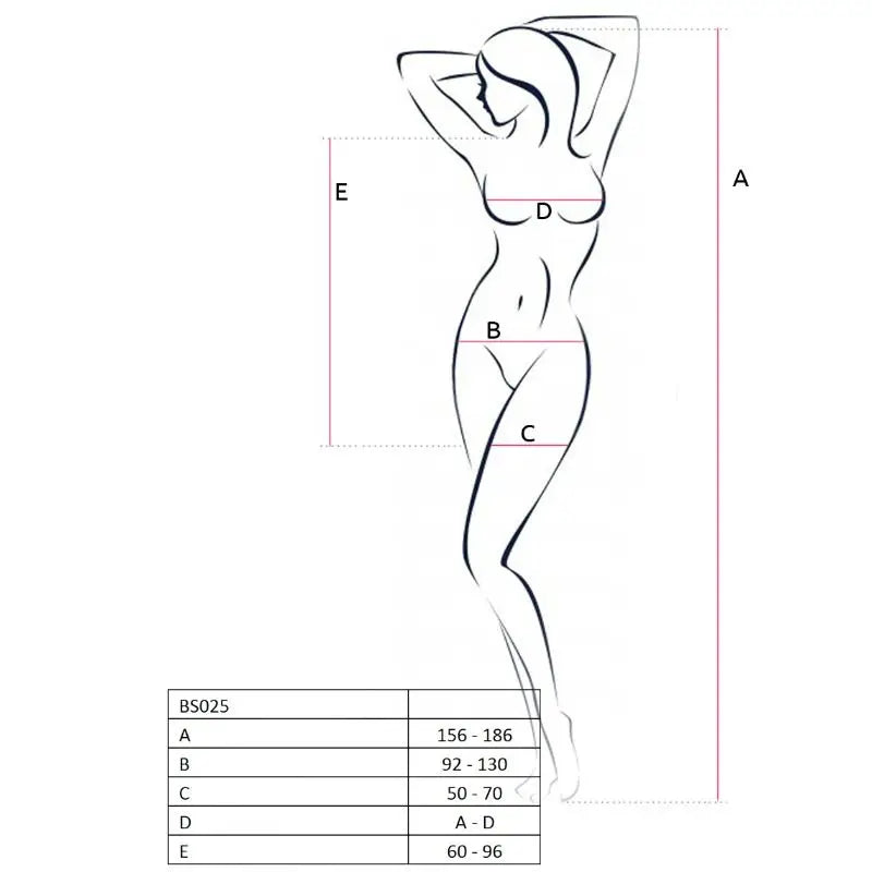 Passion - woman bs025 bodystocking estilo vestido negro