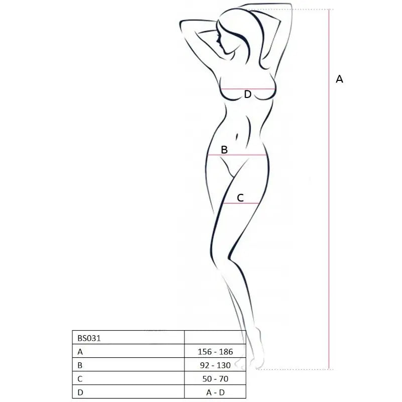 Passion - woman bs031 bodystocking rojo talla única