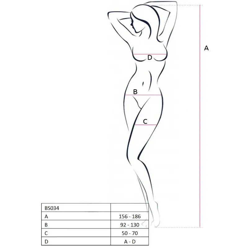Passion - woman bs034 bodystocking rojo talla única