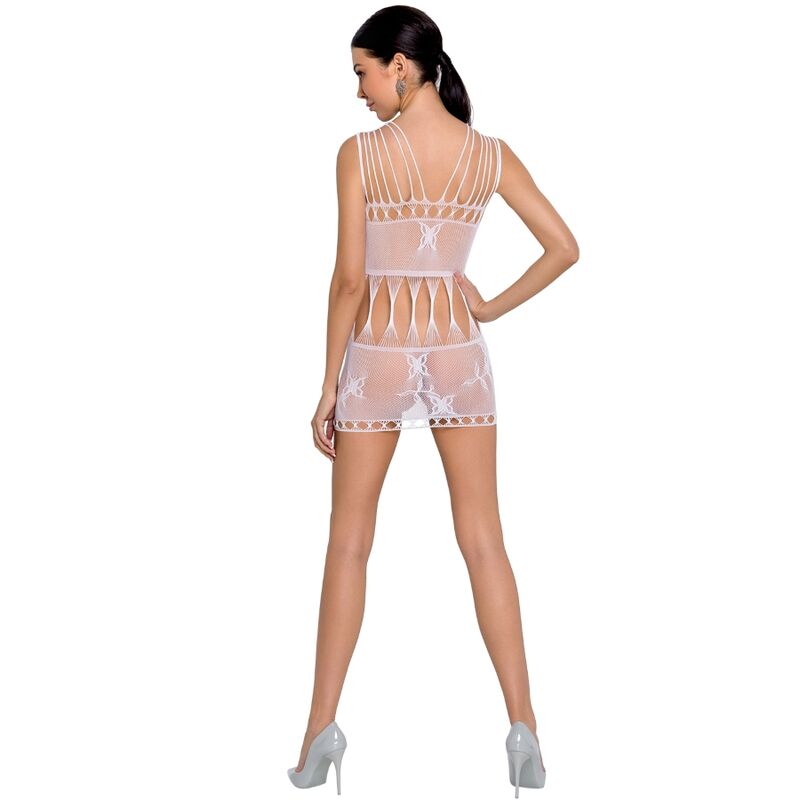 Passion - woman bs090 bodystocking blanco talla única