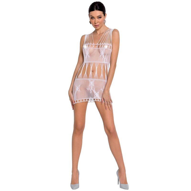 Passion - woman bs090 bodystocking blanco talla única