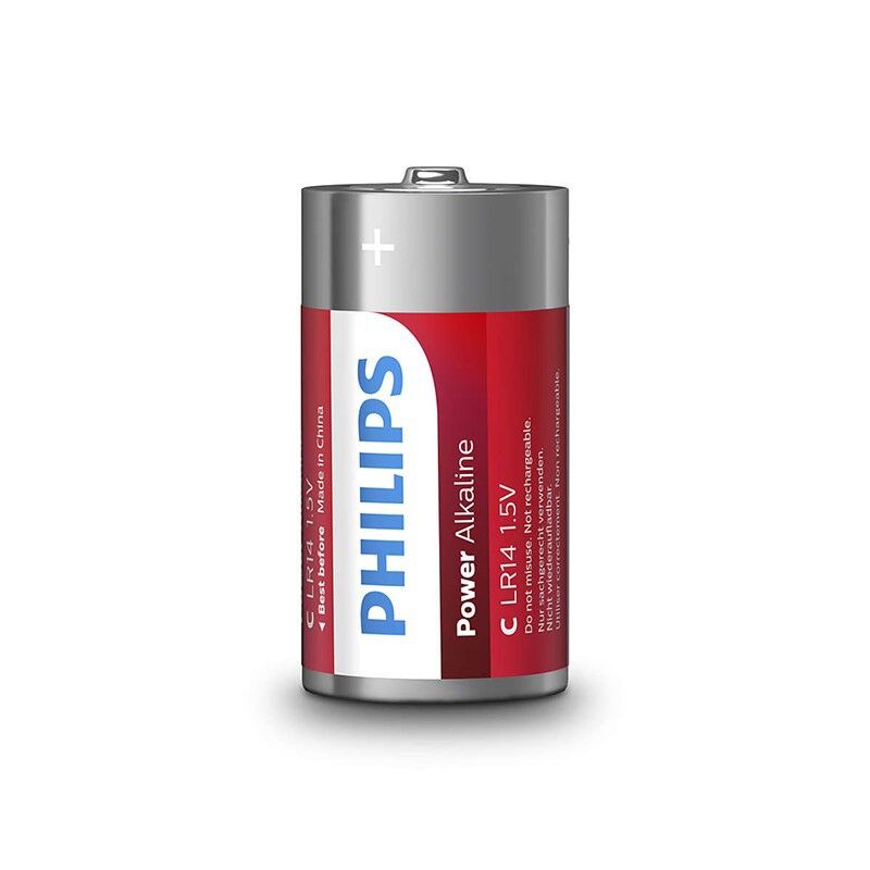 Philips - power alkaline pila c lr14 blister*2