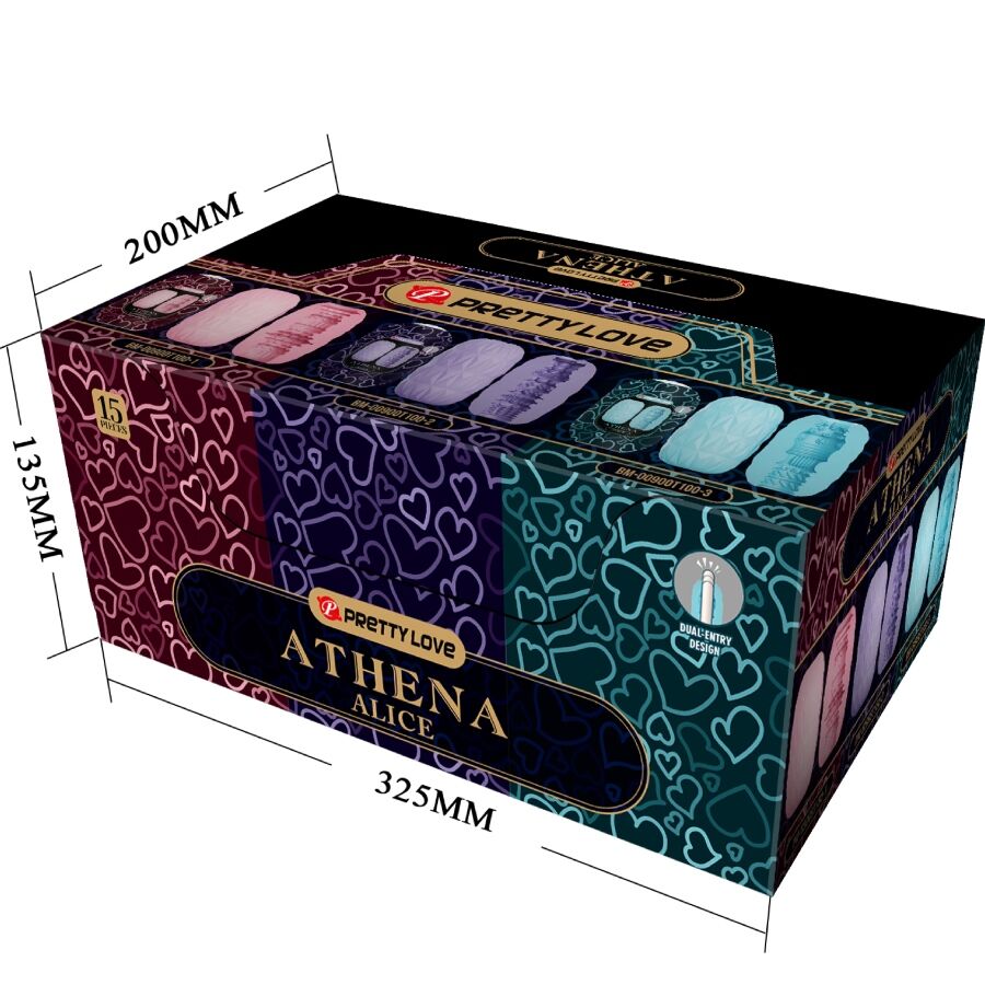 Pretty love - athena alice pack 15 masturbadores masculinos